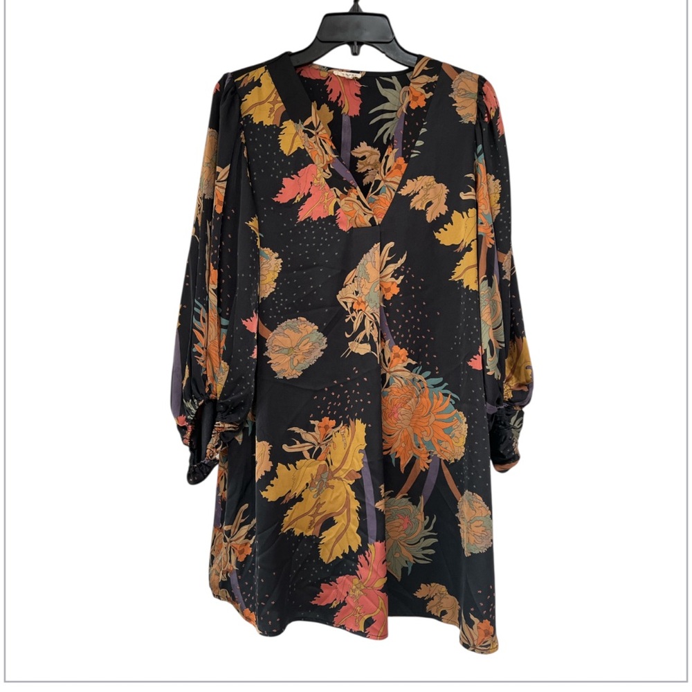 JODIFL Floral Black Dress - size S